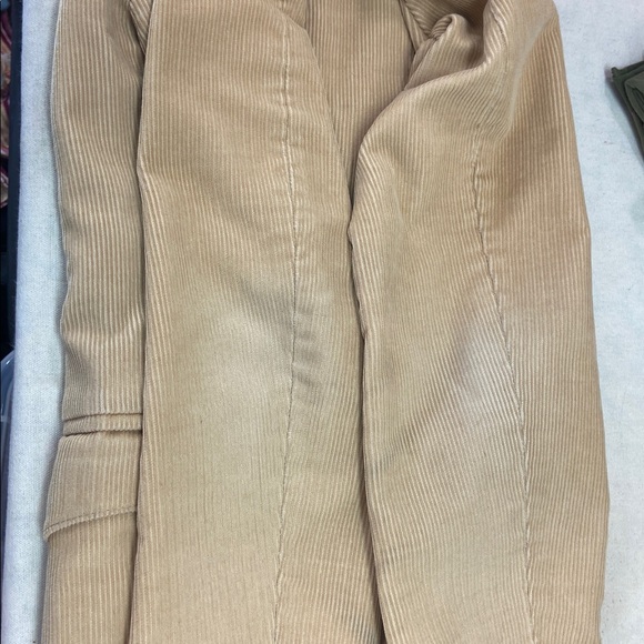 Vintage 70s Western Corduroy Leather Light Mustard Size S - Picture 11 of 11